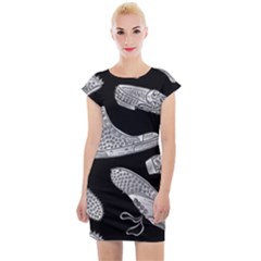 Pattern Shiny Shoes Cap Sleeve Bodycon Dress by Ndabl3x