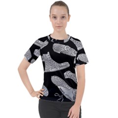 Pattern Shiny Shoes Women s Sport Raglan T-shirt