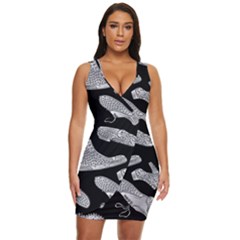 Pattern Shiny Shoes Draped Bodycon Dress by Ndabl3x