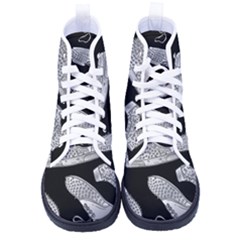 Pattern Shiny Shoes Men s High-top Canvas Sneakers by Ndabl3x