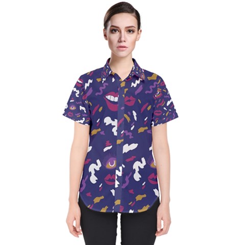 Pattern Burton Galmour Women s Short Sleeve Shirt by Ndabl3x