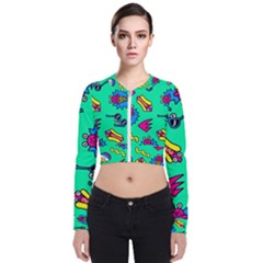 Pattern Adweek Summer Long Sleeve Zip Up Bomber Jacket by Ndabl3x