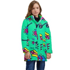 Pattern Adweek Summer Kids  Hooded Longline Puffer Jacket by Ndabl3x