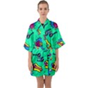 Pattern Adweek Summer Half Sleeve Satin Kimono  View1