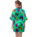 Pattern Adweek Summer Half Sleeve Satin Kimono  View2