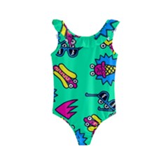 Pattern Adweek Summer Kids  Frill Swimsuit by Ndabl3x