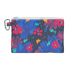 Patterns Rosebuds Canvas Cosmetic Bag (large) by Ndabl3x