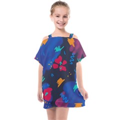 Patterns Rosebuds Kids  One Piece Chiffon Dress by Ndabl3x