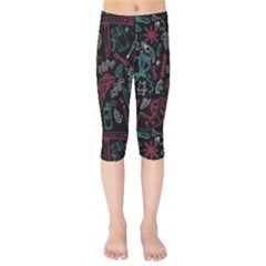 Abstract Pattern Kids  Capri Leggings  by Ndabl3x