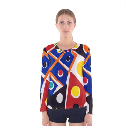 Pattern And Decoration Revisited At The East Side Galleries Jpeg Women s Long Sleeve T-shirt by Ndabl3x