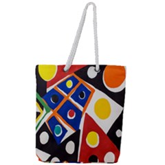 Pattern And Decoration Revisited At The East Side Galleries Jpeg Full Print Rope Handle Tote (large) by Ndabl3x