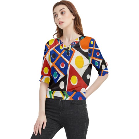 Pattern And Decoration Revisited At The East Side Galleries Jpeg Quarter Sleeve Blouse by Ndabl3x