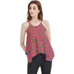 Pattern Saying Wavy Flowy Camisole Tank Top by Ndabl3x