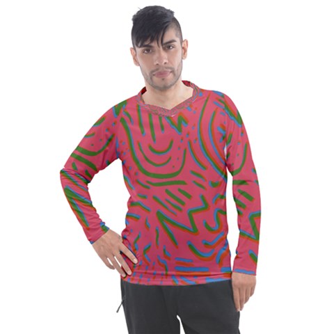 Pattern Saying Wavy Men s Pique Long Sleeve T-shirt by Ndabl3x