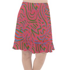 Pattern Saying Wavy Fishtail Chiffon Skirt by Ndabl3x