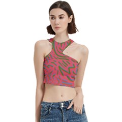 Pattern Saying Wavy Cut Out Top by Ndabl3x