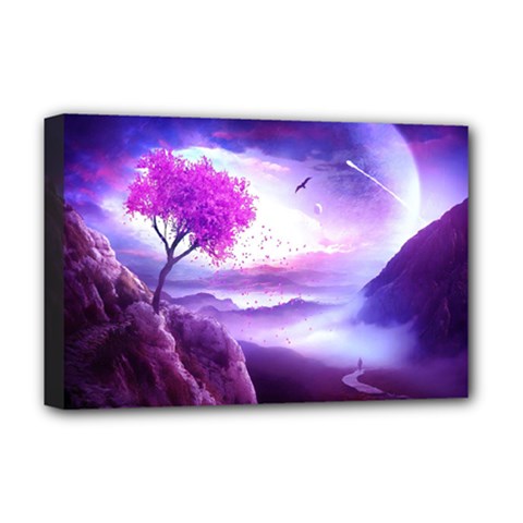 Fantasy World Deluxe Canvas 18  X 12  (stretched) by Ndabl3x