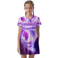 Fantasy World Kids  Asymmetric Collar Dress by Ndabl3x