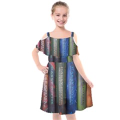 Vintage Collection Book Kids  Cut Out Shoulders Chiffon Dress by Sarkoni