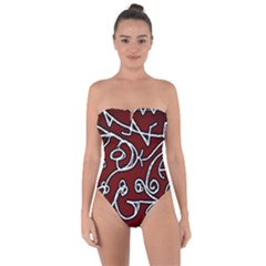 Ethnic Reminiscences Print Design Tie Back One Piece Swimsuit