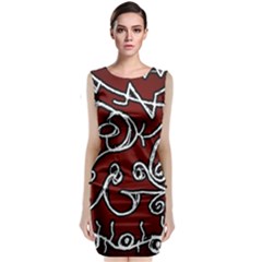 Ethnic Reminiscences Print Design Sleeveless Velvet Midi Dress by dflcprintsclothing