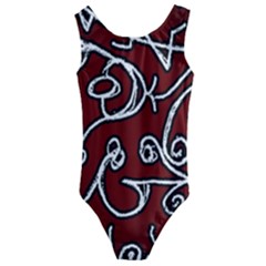 Ethnic Reminiscences Print Design Kids  Cut-out Back One Piece Swimsuit