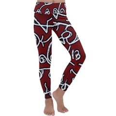 Ethnic Reminiscences Print Design Kids  Lightweight Velour Classic Yoga Leggings by dflcprintsclothing