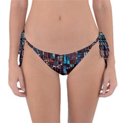 Stained Glass Mosaic Abstract Reversible Bikini Bottoms by Sarkoni