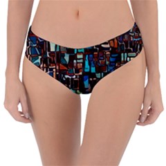 Stained Glass Mosaic Abstract Reversible Classic Bikini Bottoms by Sarkoni