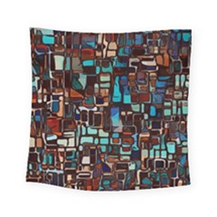 Stained Glass Mosaic Abstract Square Tapestry (small) by Sarkoni