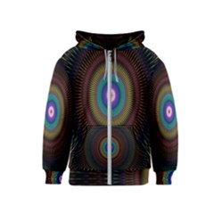 Artskop Kaleidoscope Pattern Kids  Zipper Hoodie by Sarkoni