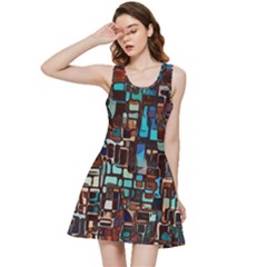 Stained Glass Mosaic Abstract Inside Out Racerback Dress by Sarkoni