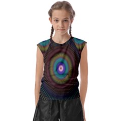 Artskop Kaleidoscope Pattern Kids  Raglan Cap Sleeve T-shirt