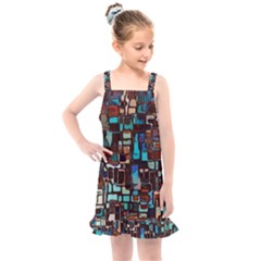 Stained Glass Mosaic Abstract Kids  Overall Dress by Sarkoni