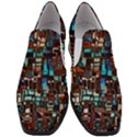 Stained Glass Mosaic Abstract Women Slip On Heel Loafers View1