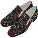 Stained Glass Mosaic Abstract Women Slip On Heel Loafers View2