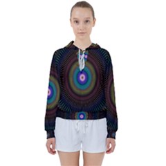 Artskop Kaleidoscope Pattern Women s Tie Up Sweat by Sarkoni