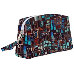 Stained Glass Mosaic Abstract Wristlet Pouch Bag (large) by Sarkoni