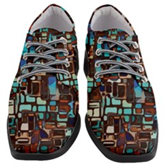 Stained Glass Mosaic Abstract Women Heeled Oxford Shoes by Sarkoni