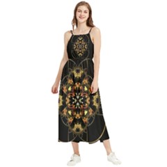 Fractal Stained Glass Ornate Boho Sleeveless Summer Dress by Sarkoni