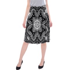 Mandala Calming Coloring Page Midi Beach Skirt by Sarkoni