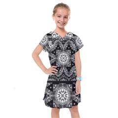 Mandala Calming Coloring Page Kids  Drop Waist Dress