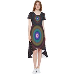 Artskop Kaleidoscope Pattern High Low Boho Dress by Sarkoni