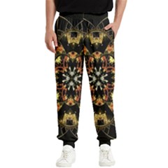 Fractal Stained Glass Ornate Men s Elastic Waist Pants by Sarkoni