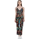 Stained Glass Mosaic Abstract V-Neck Camisole Jumpsuit View1