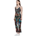 Stained Glass Mosaic Abstract V-Neck Camisole Jumpsuit View2