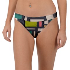 Door Stained Glass Stained Glass Band Bikini Bottoms by Sarkoni