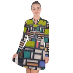 Door Stained Glass Stained Glass Long Sleeve Panel Dress