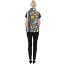 Door Stained Glass Stained Glass Women s Button Up Vest View2