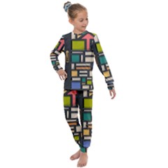 Door Stained Glass Stained Glass Kids  Long Sleeve Set  by Sarkoni